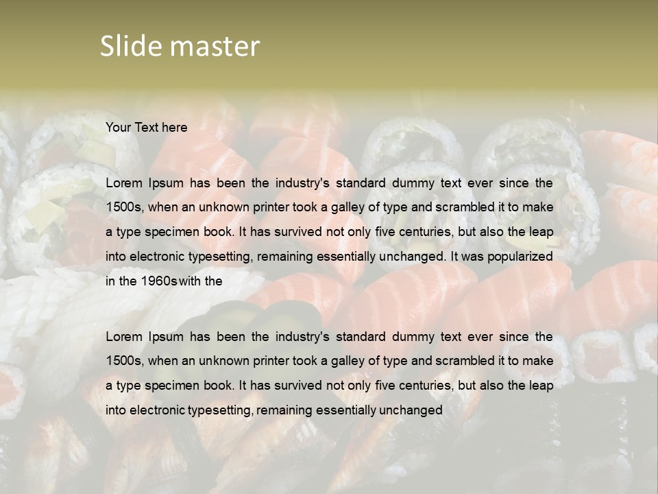 Roll Sushi Variety Sushi California PowerPoint Template