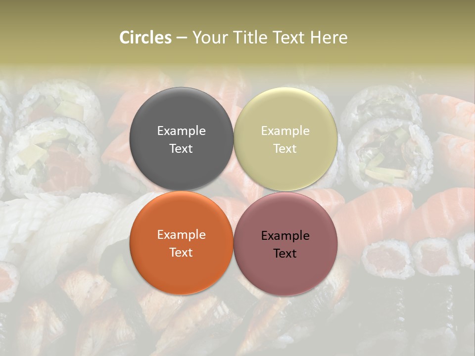 Roll Sushi Variety Sushi California PowerPoint Template