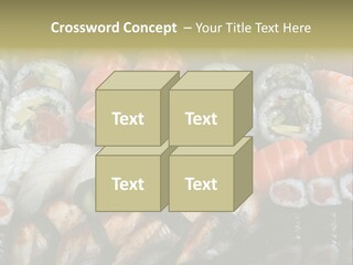 Roll Sushi Variety Sushi California PowerPoint Template