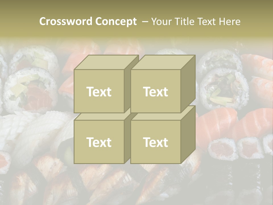 Roll Sushi Variety Sushi California PowerPoint Template