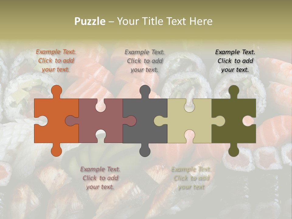 Roll Sushi Variety Sushi California PowerPoint Template