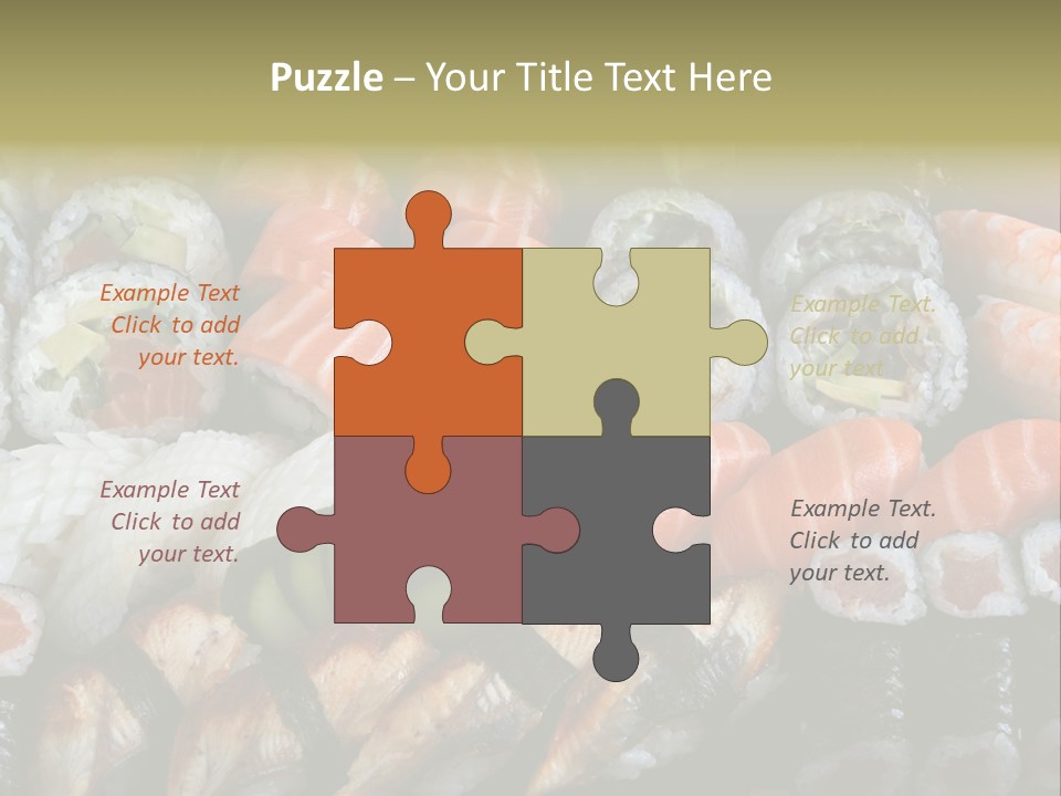 Roll Sushi Variety Sushi California PowerPoint Template