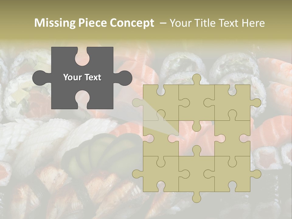 Roll Sushi Variety Sushi California PowerPoint Template