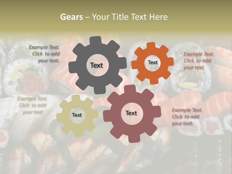 Roll Sushi Variety Sushi California PowerPoint Template