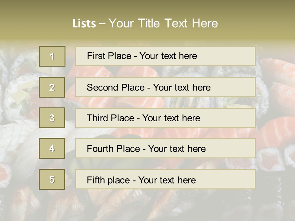Roll Sushi Variety Sushi California PowerPoint Template