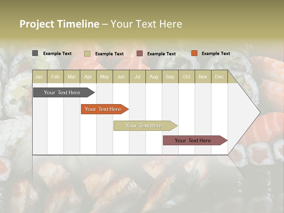 Roll Sushi Variety Sushi California PowerPoint Template