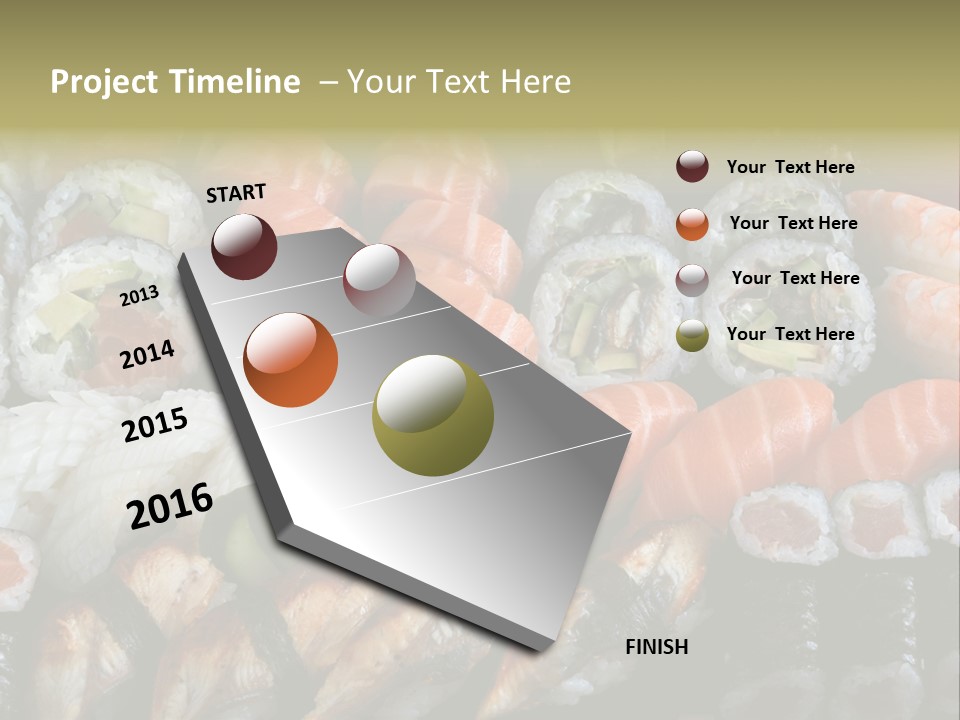 Roll Sushi Variety Sushi California PowerPoint Template