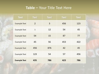 Roll Sushi Variety Sushi California PowerPoint Template