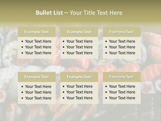Roll Sushi Variety Sushi California PowerPoint Template