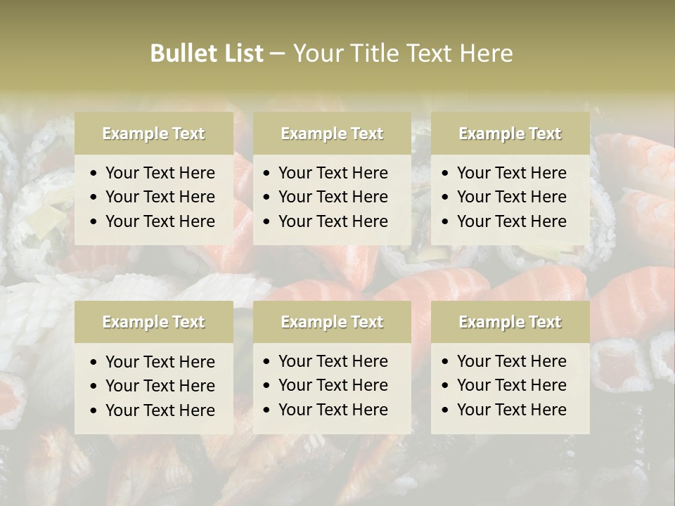 Roll Sushi Variety Sushi California PowerPoint Template