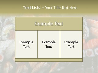 Roll Sushi Variety Sushi California PowerPoint Template