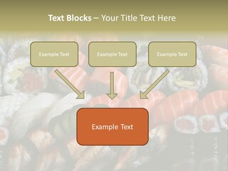 Roll Sushi Variety Sushi California PowerPoint Template