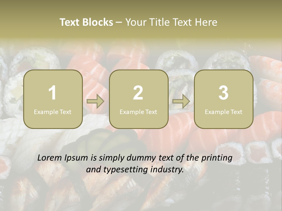 Roll Sushi Variety Sushi California PowerPoint Template