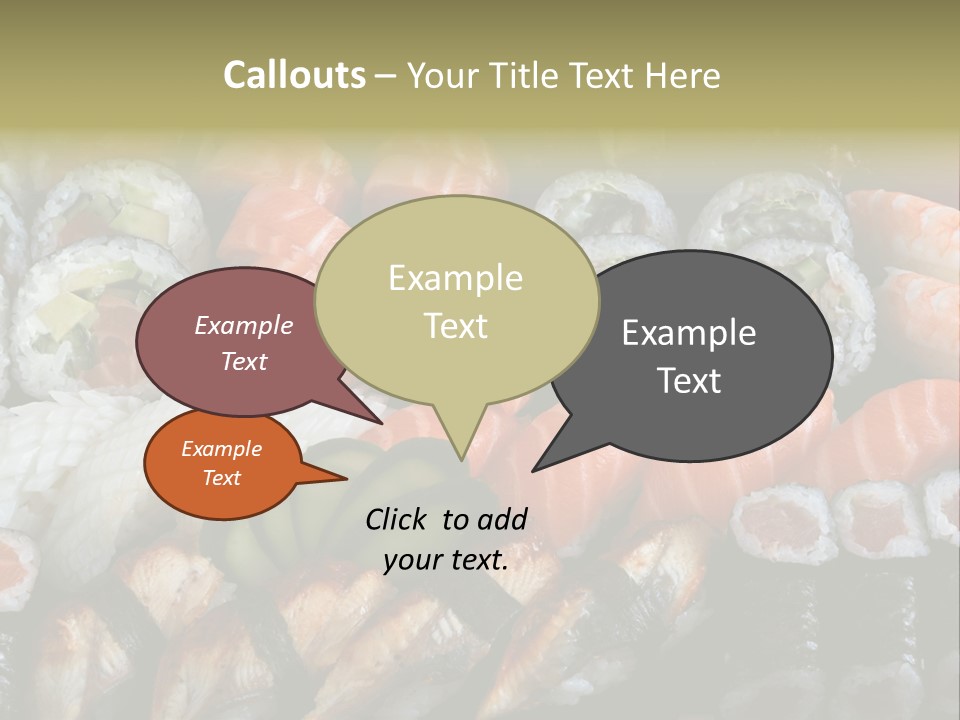 Roll Sushi Variety Sushi California PowerPoint Template