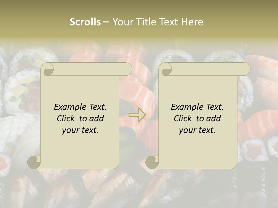 Roll Sushi Variety Sushi California PowerPoint Template