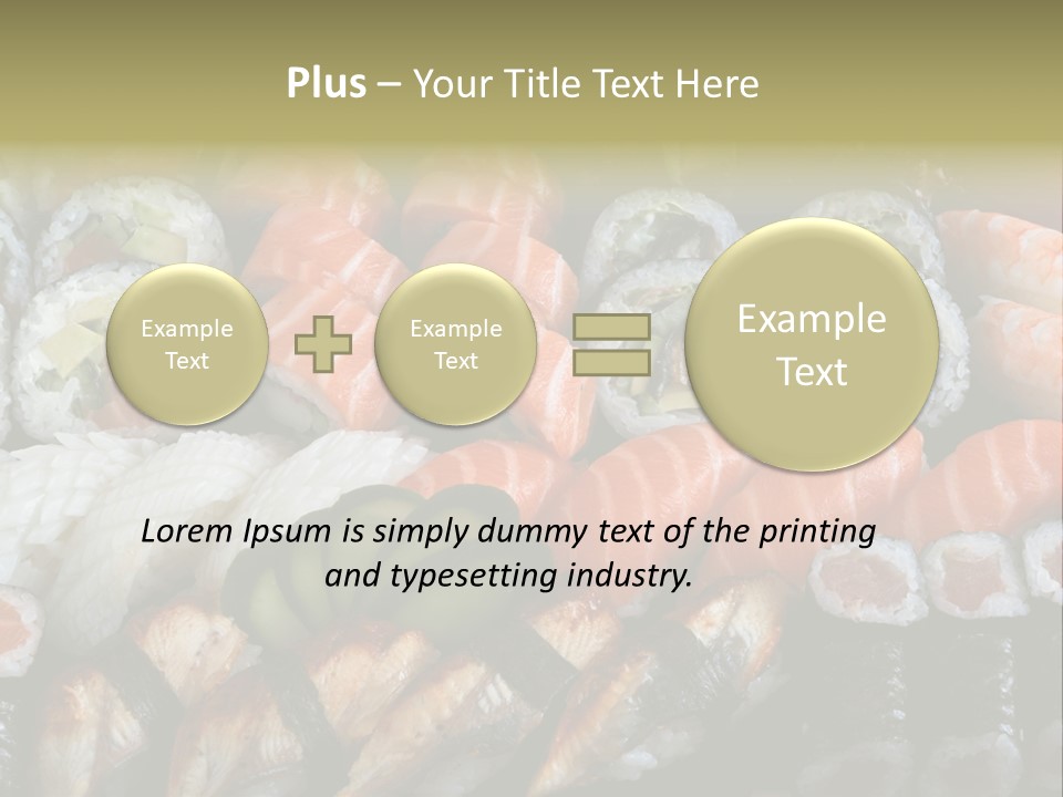 Roll Sushi Variety Sushi California PowerPoint Template