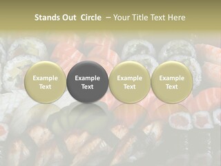 Roll Sushi Variety Sushi California PowerPoint Template