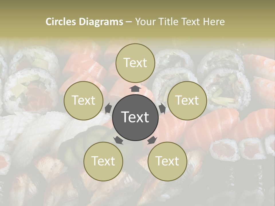 Roll Sushi Variety Sushi California PowerPoint Template