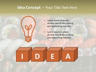 Roll Sushi Variety Sushi California PowerPoint Template