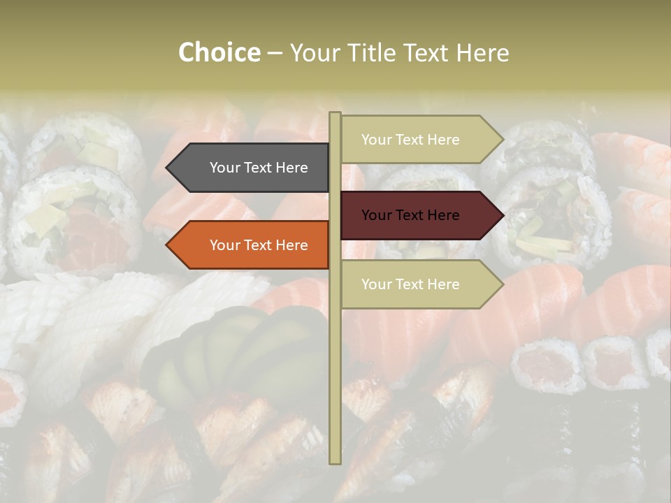 Roll Sushi Variety Sushi California PowerPoint Template
