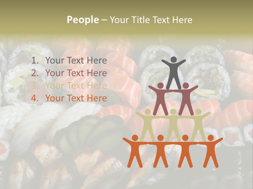 Roll Sushi Variety Sushi California PowerPoint Template