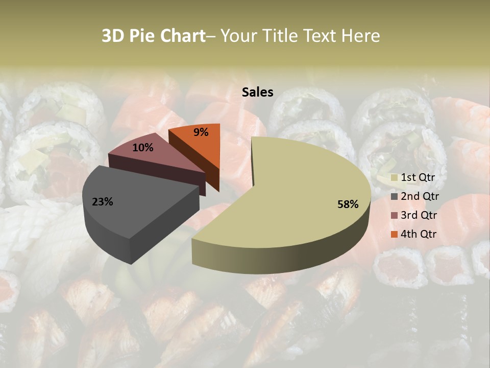 Roll Sushi Variety Sushi California PowerPoint Template