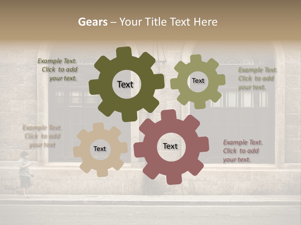 Windows Shanghai In Waitan PowerPoint Template