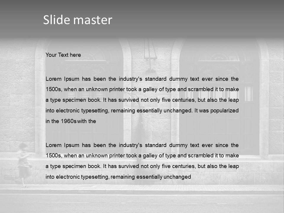 Vague Pedestrians Shanghai PowerPoint Template