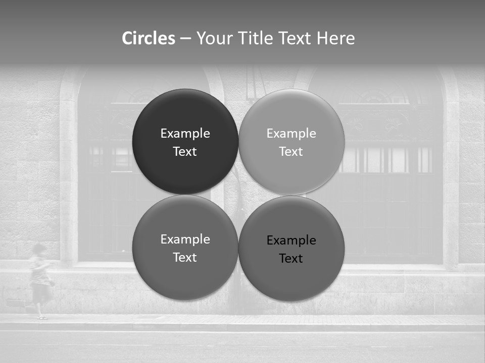 Vague Pedestrians Shanghai PowerPoint Template