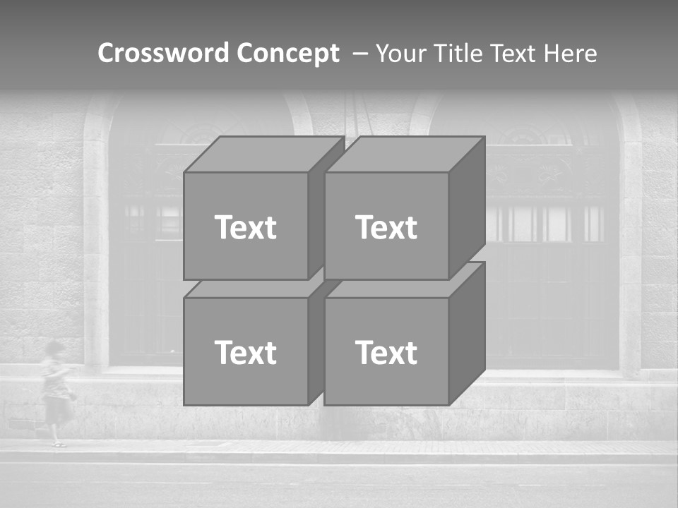 Vague Pedestrians Shanghai PowerPoint Template