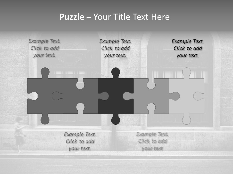 Vague Pedestrians Shanghai PowerPoint Template