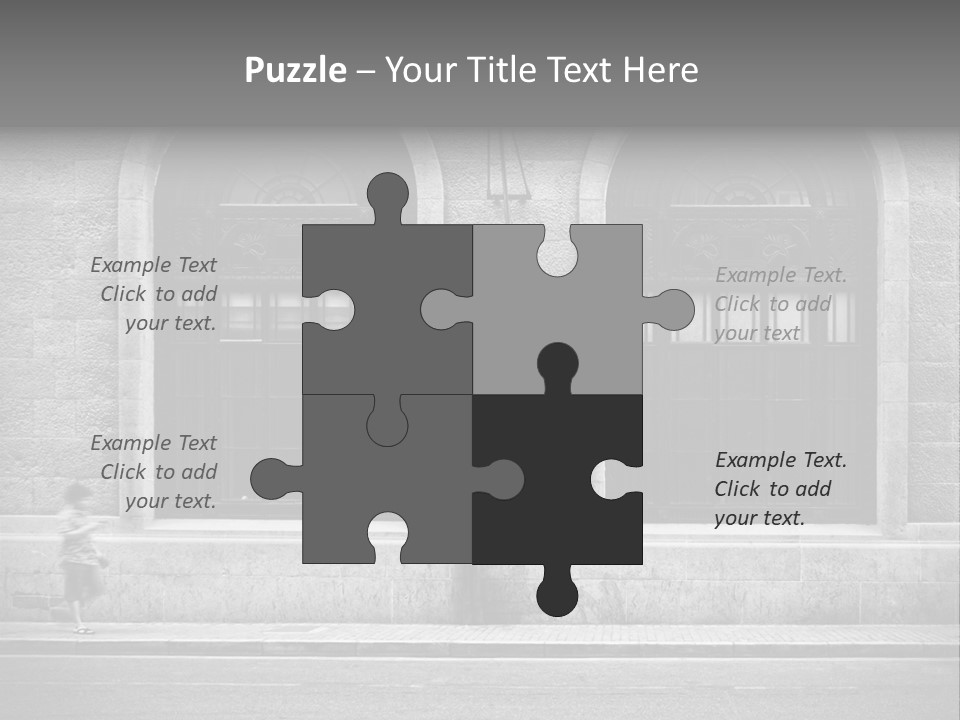 Vague Pedestrians Shanghai PowerPoint Template