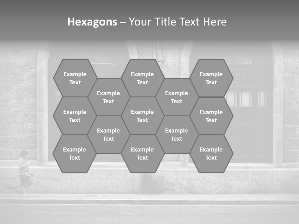 Vague Pedestrians Shanghai PowerPoint Template