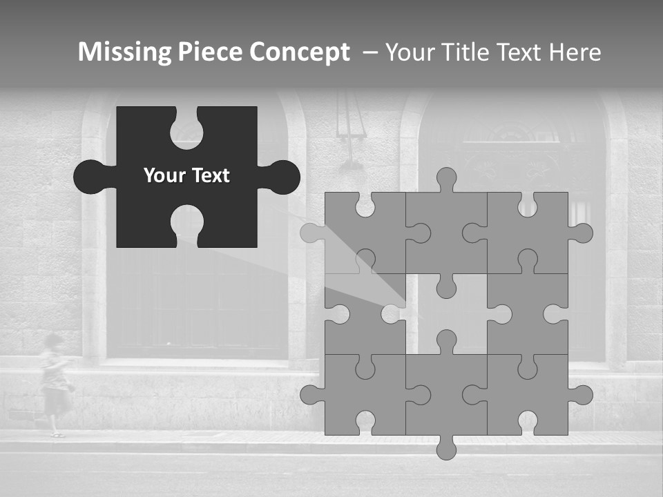 Vague Pedestrians Shanghai PowerPoint Template