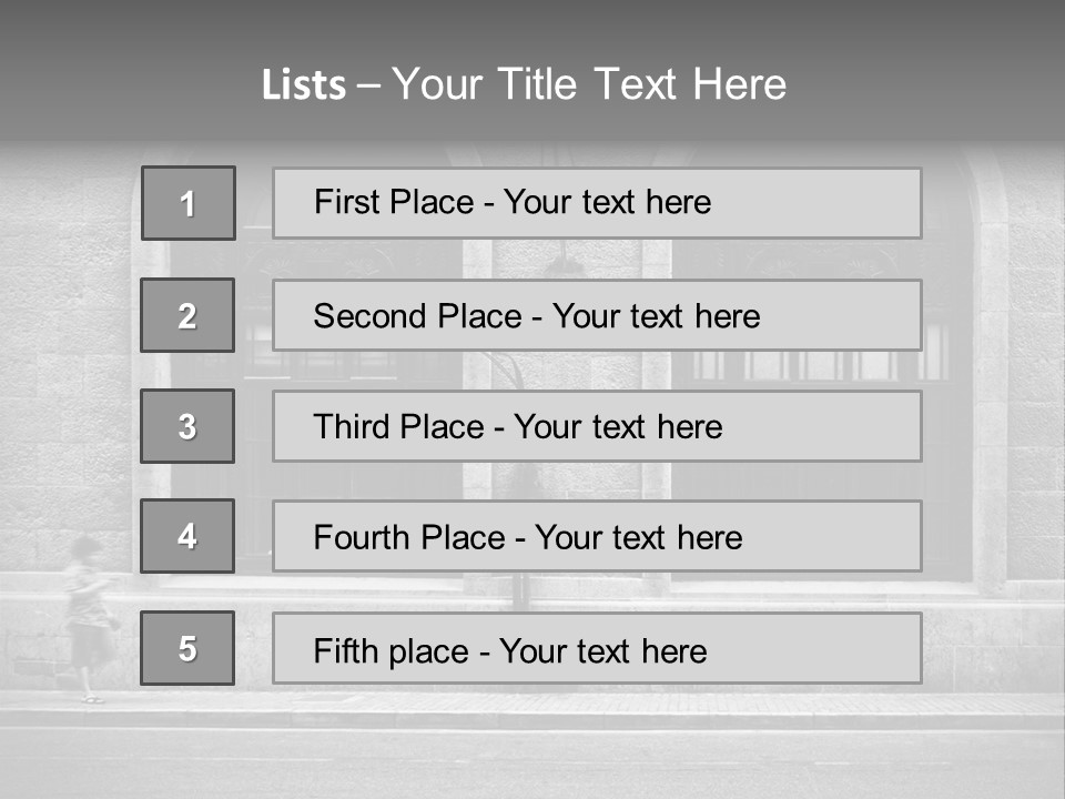 Vague Pedestrians Shanghai PowerPoint Template