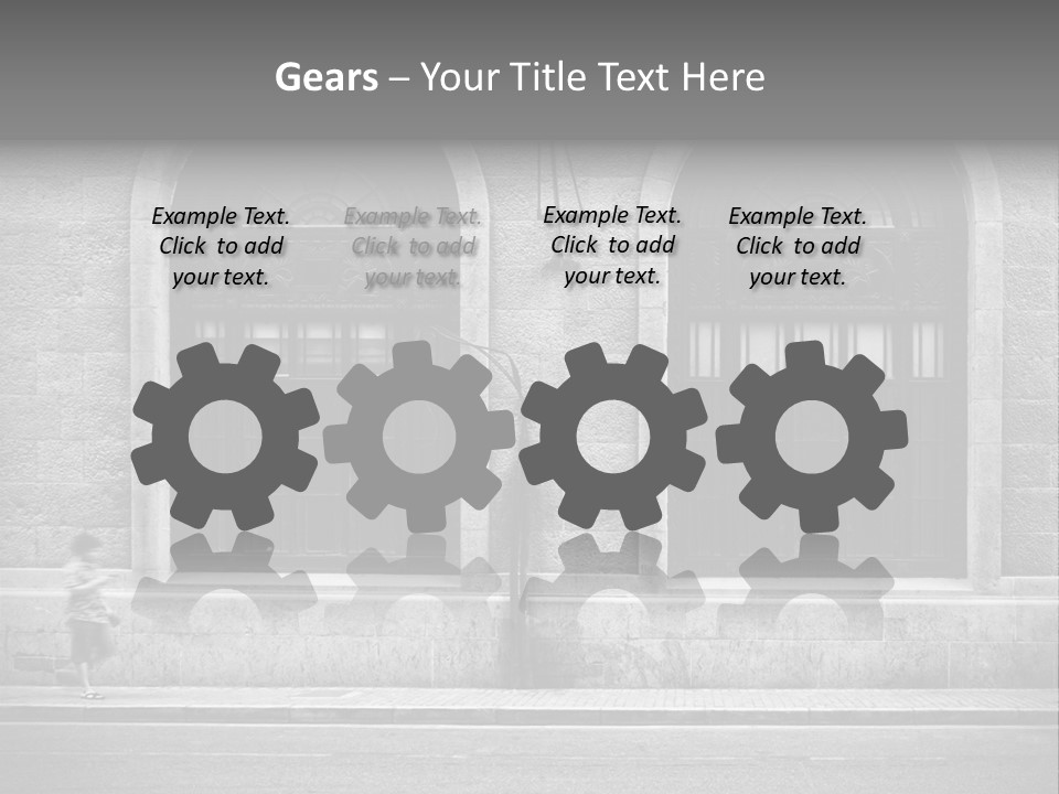 Vague Pedestrians Shanghai PowerPoint Template