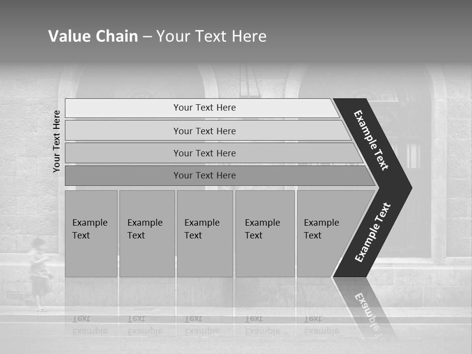 Vague Pedestrians Shanghai PowerPoint Template