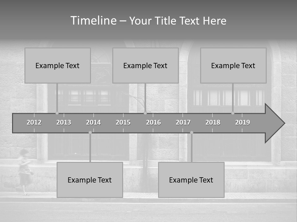 Vague Pedestrians Shanghai PowerPoint Template