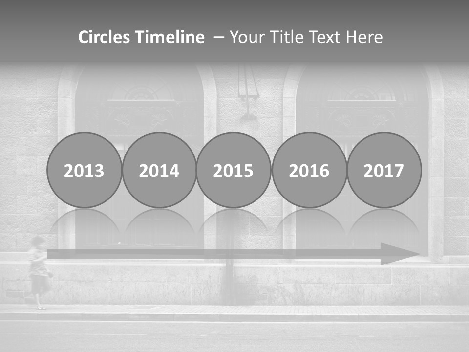 Vague Pedestrians Shanghai PowerPoint Template