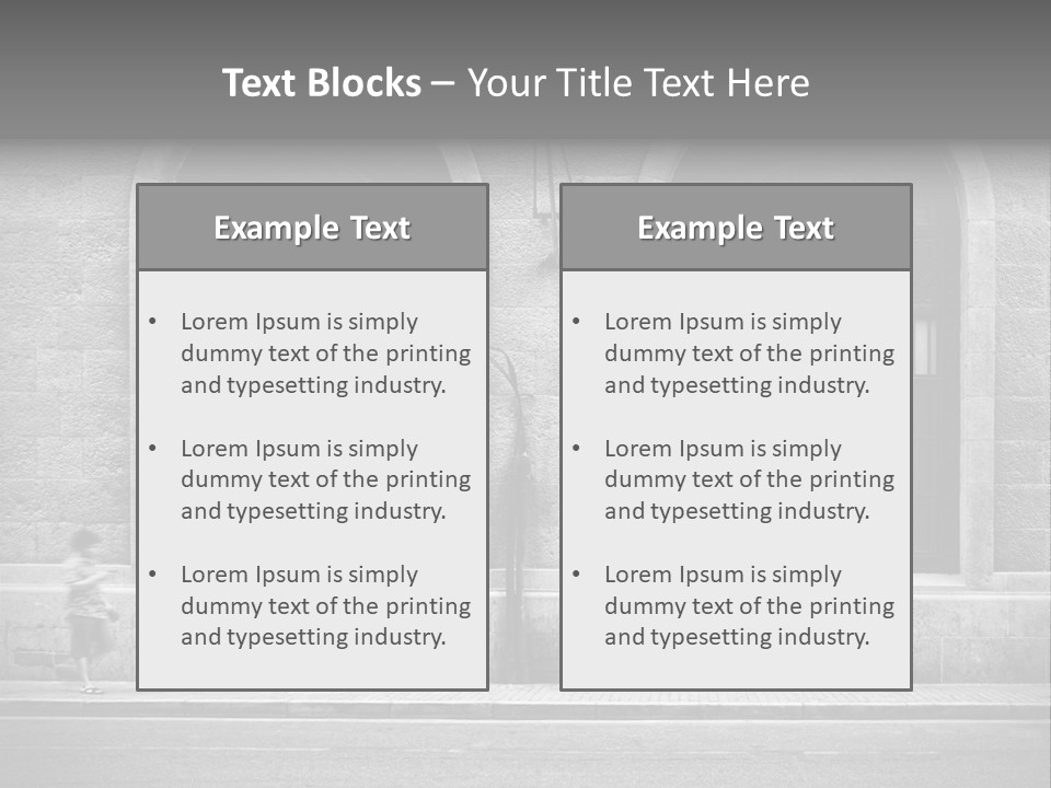 Vague Pedestrians Shanghai PowerPoint Template