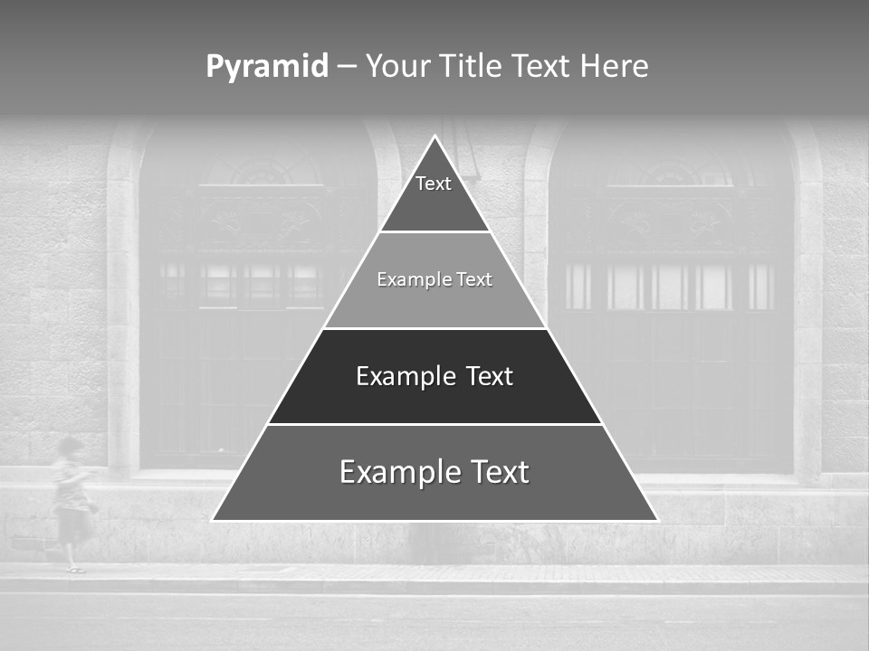 Vague Pedestrians Shanghai PowerPoint Template