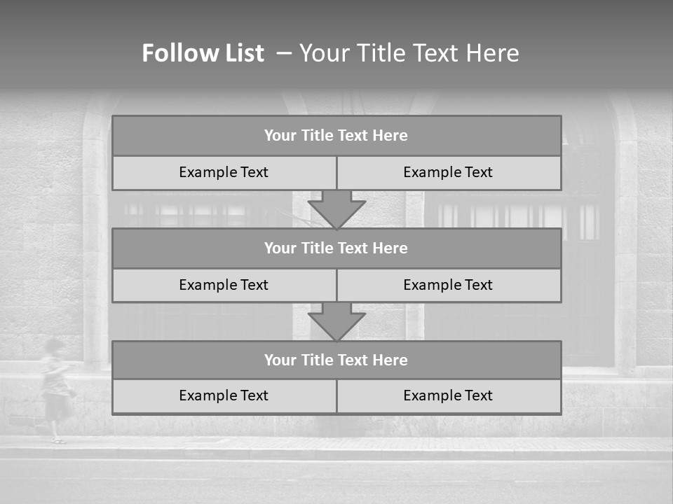 Vague Pedestrians Shanghai PowerPoint Template