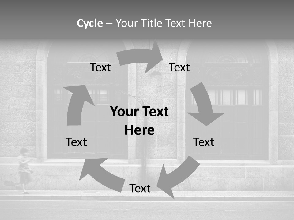 Vague Pedestrians Shanghai PowerPoint Template