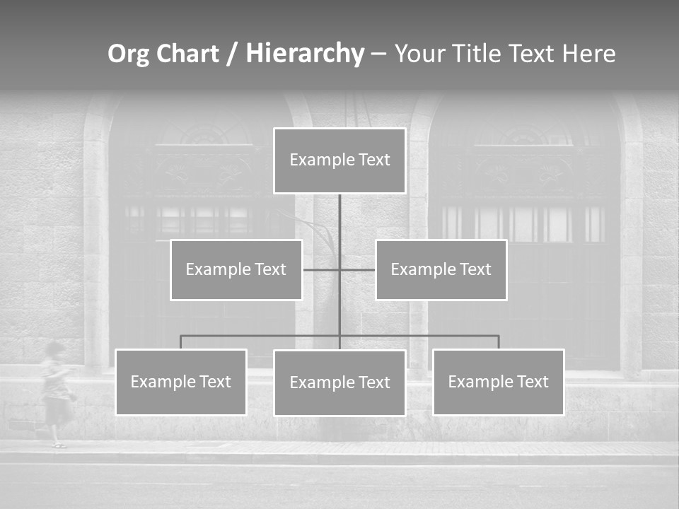 Vague Pedestrians Shanghai PowerPoint Template