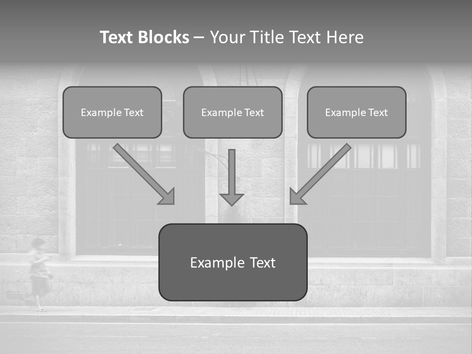 Vague Pedestrians Shanghai PowerPoint Template