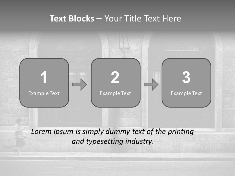 Vague Pedestrians Shanghai PowerPoint Template