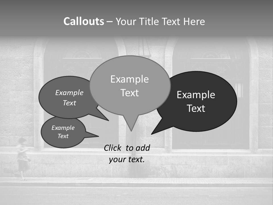 Vague Pedestrians Shanghai PowerPoint Template