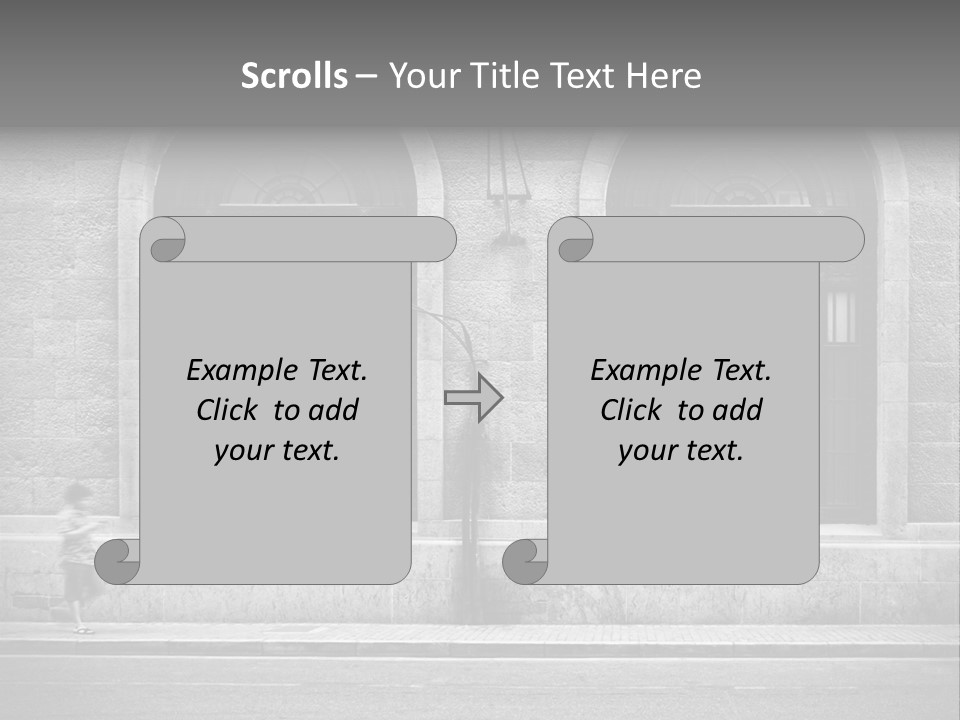Vague Pedestrians Shanghai PowerPoint Template