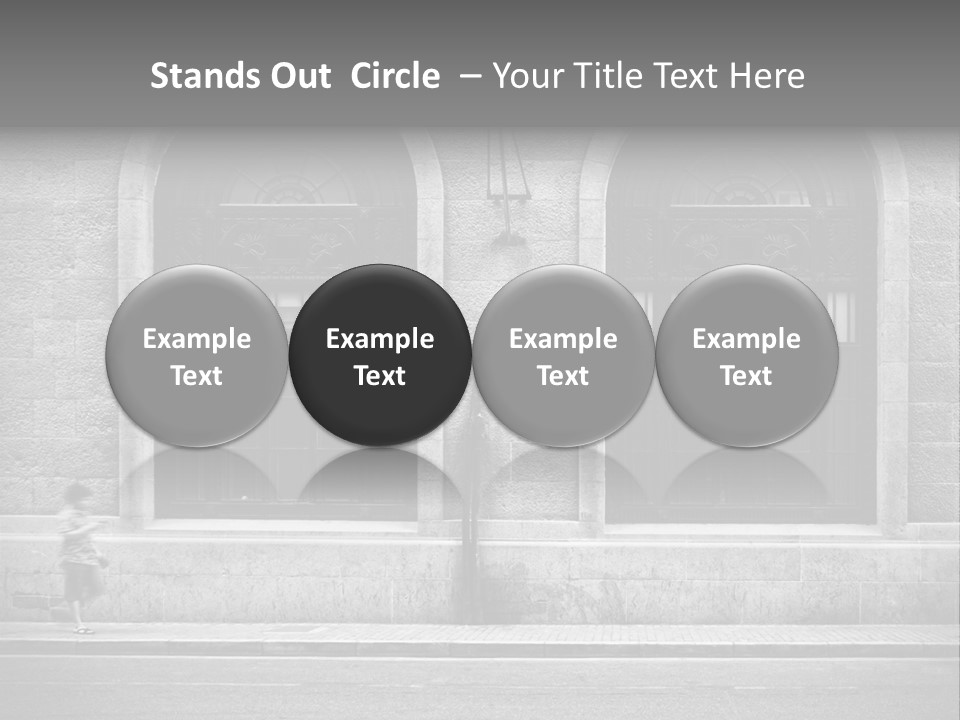 Vague Pedestrians Shanghai PowerPoint Template