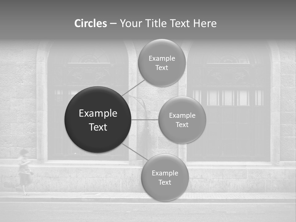 Vague Pedestrians Shanghai PowerPoint Template